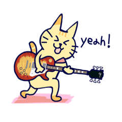 [LINEスタンプ] ギターと猫2