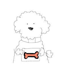 [LINEスタンプ] The very white dog