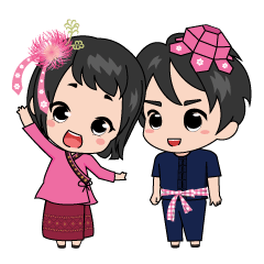 [LINEスタンプ] Chompoo ＆ Phuphing