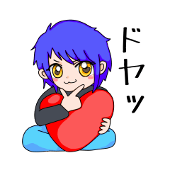 [LINEスタンプ] カラフルヘアーの男の子