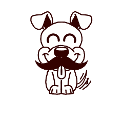 [LINEスタンプ] Bearded dog