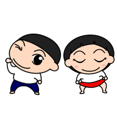 [LINEスタンプ] Twins brother and sister