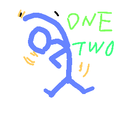 [LINEスタンプ] one,two,three！！