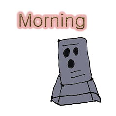 [LINEスタンプ] English Moai statue