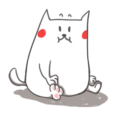 [LINEスタンプ] White Fat kat