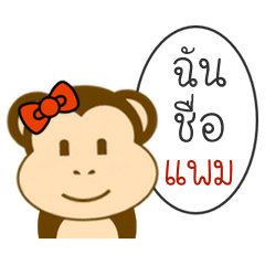 [LINEスタンプ] My Name is Pam x MONKEY