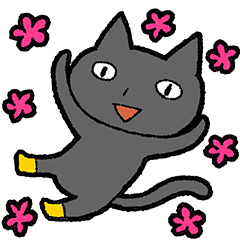 [LINEスタンプ] くつしたをはいたねこさん 黒