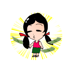 [LINEスタンプ] Manee Rich Girl