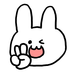 [LINEスタンプ] フリーダムなうさちゃん