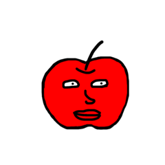 [LINEスタンプ] りんごと真面目な人の画像（メイン）