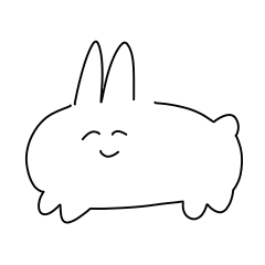 [LINEスタンプ] こっちみてるうさぎ