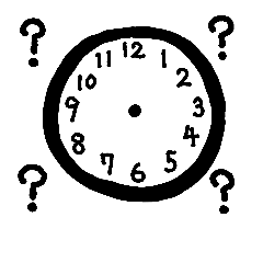 [LINEスタンプ] What time ？