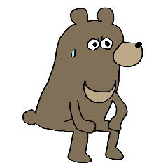 [LINEスタンプ] スタンプのことばっか言う熊の画像（メイン）