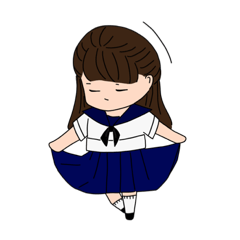 [LINEスタンプ] セーラー服の後輩ちゃん1