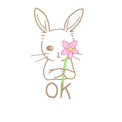 [LINEスタンプ] しろふわなうさぎ