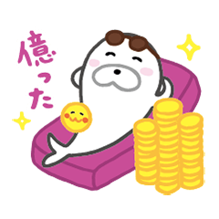 [LINEスタンプ] 仮想通貨のコインとアザラシ2