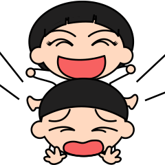 [LINEスタンプ] Twins brother and sister two