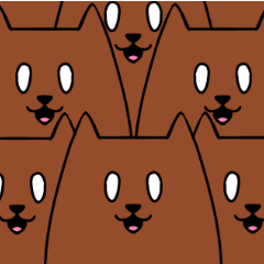 [LINEスタンプ] 目白動物（犬）