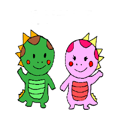 [LINEスタンプ] 恐竜ツインズ