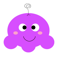 [LINEスタンプ] What Purple ？