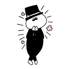 [LINEスタンプ] 紳士な猫のスタンプ Hello！