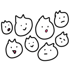 [LINEスタンプ] ねこくんとよわきものたち