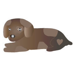 [LINEスタンプ] ハート模様犬