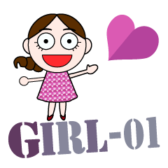 [LINEスタンプ] Girl-01