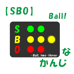 [LINEスタンプ] ボールカウントなかんじ(by SBO) -ball-