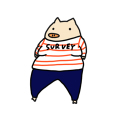 [LINEスタンプ] 調査する豚