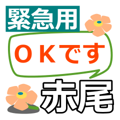 [LINEスタンプ] 取急ぎ返信用【赤尾あかおアカオakao】専用