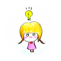 [LINEスタンプ] おさげ髪の女の子のスタンプ