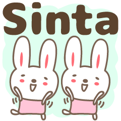 [LINEスタンプ] Cute rabbit stickers name, Sintaの画像（メイン）