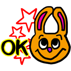 [LINEスタンプ] オレンジのうさぎ