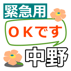 [LINEスタンプ] 取急ぎ返信用【中野,なかの,nakano】専用