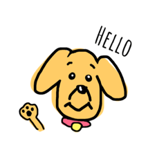 [LINEスタンプ] 手書き犬