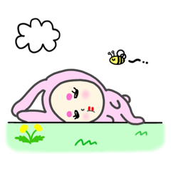 [LINEスタンプ] まろまゆ  うさぎ