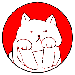 [LINEスタンプ] 日本猫の赤丸