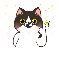 [LINEスタンプ] 今日もはちわれねこ