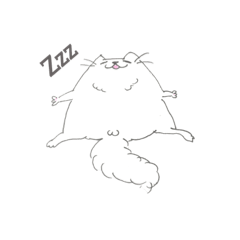 [LINEスタンプ] 手書きのゆる〜いねこ