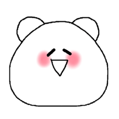 [LINEスタンプ] 一頭身シロクマ