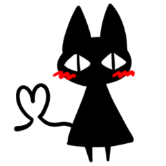 [LINEスタンプ] 黒いいきもの