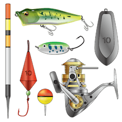 [LINEスタンプ] 釣り道具いろいろスタンプ