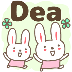 [LINEスタンプ] Cute rabbit stickers name, Deaの画像（メイン）