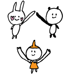 [LINEスタンプ] ぱんこ・うさみ・だんご