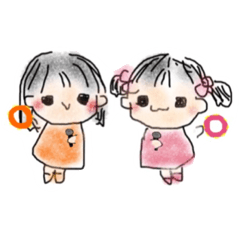 [LINEスタンプ] アイドル好きなももたんとあーたん