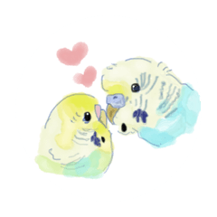 [LINEスタンプ] ラブ セキセイインコ