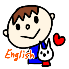 [LINEスタンプ] 少年と犬 英語バージョン