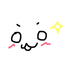 [LINEスタンプ] かおもじすたんぷ   byゆみこ