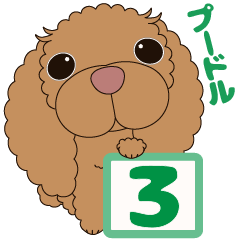 [LINEスタンプ] 鼻ピンクなプードル犬♪3